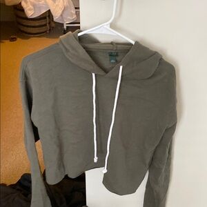 Wild Fable Green Cropped Hoodie Sweatshirt